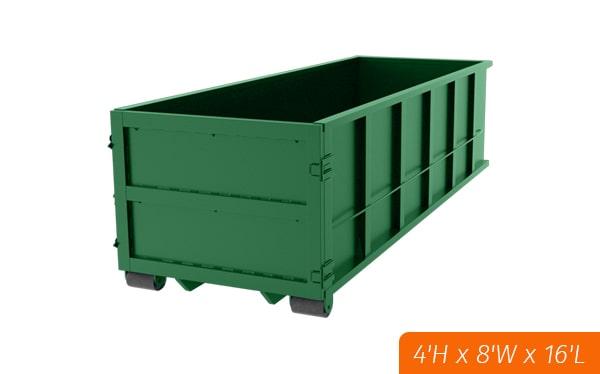 the rental period for fifteen yard dumpsters varies, but typically ranges from one to seven days